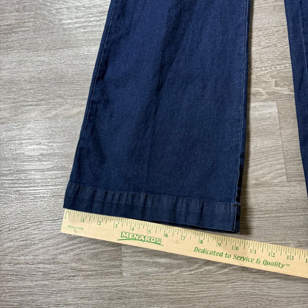Our Republic For All Womens High Rise‎ Trouser Wide Leg Dark Wash Denim Jeans 14 - Picture 2 of 9